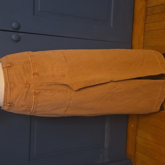 Free People Pinkish Tan Mauve Oversize Wide-Leg Pants Sz 4 - Picture 4 of 5